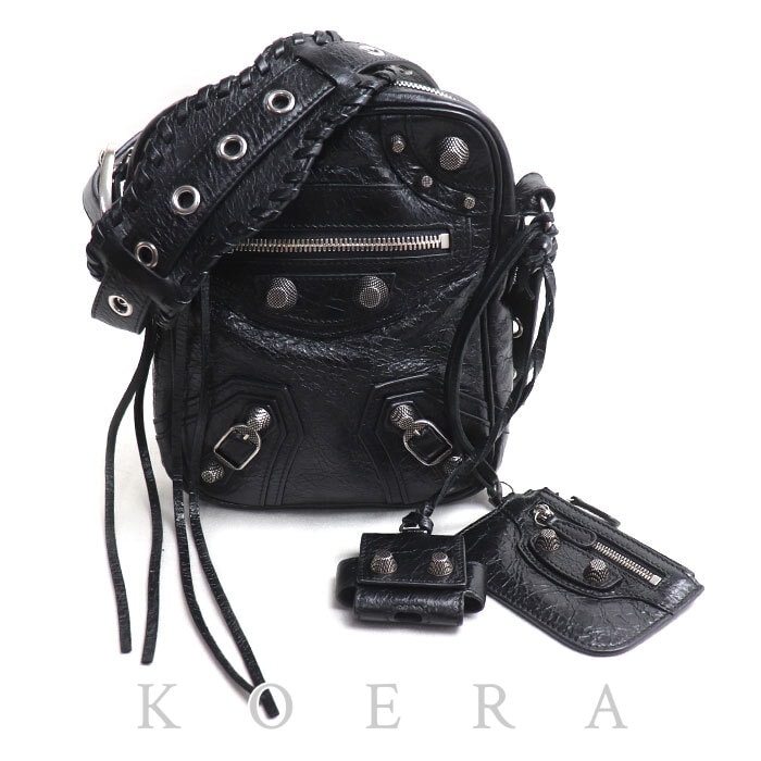 BALENCIAGA バレンシアガ ル カゴール ショルダーバッグ ブラック 719065 210KR 1000 メンズ【中古】