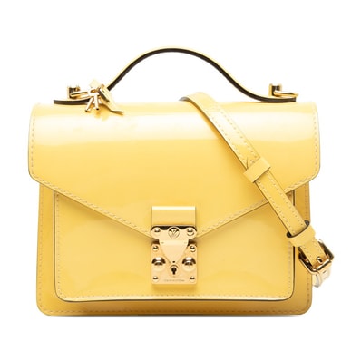 ルイ ヴィトン ヴェルニ モンソーBB ハンドバッグ ショルダーバッグ 2WAY イエロー パテントレザー レディース LOUIS VUITTON 【中古】