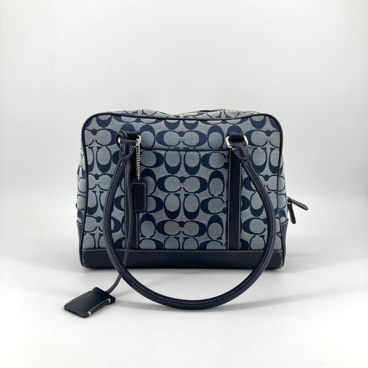 COACH(コーチ) シグネチャー サッチェル 6097 ハンドバッグ ネイビー
