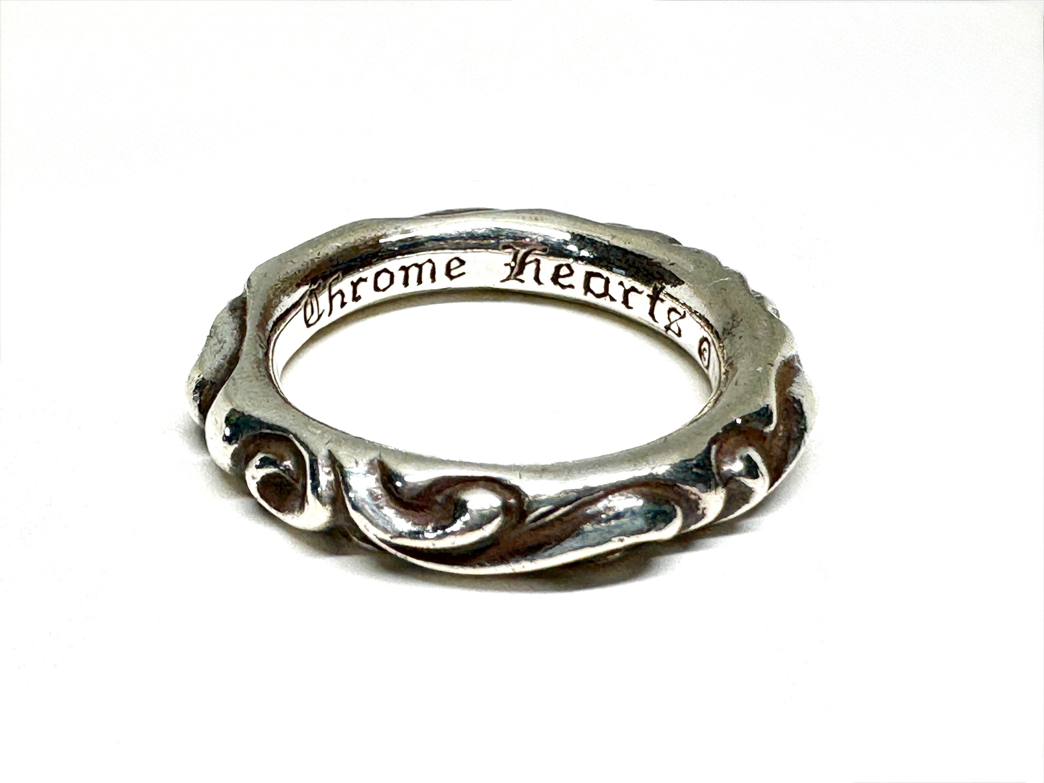クロムハーツ スクロールバンド リング "シルバー"