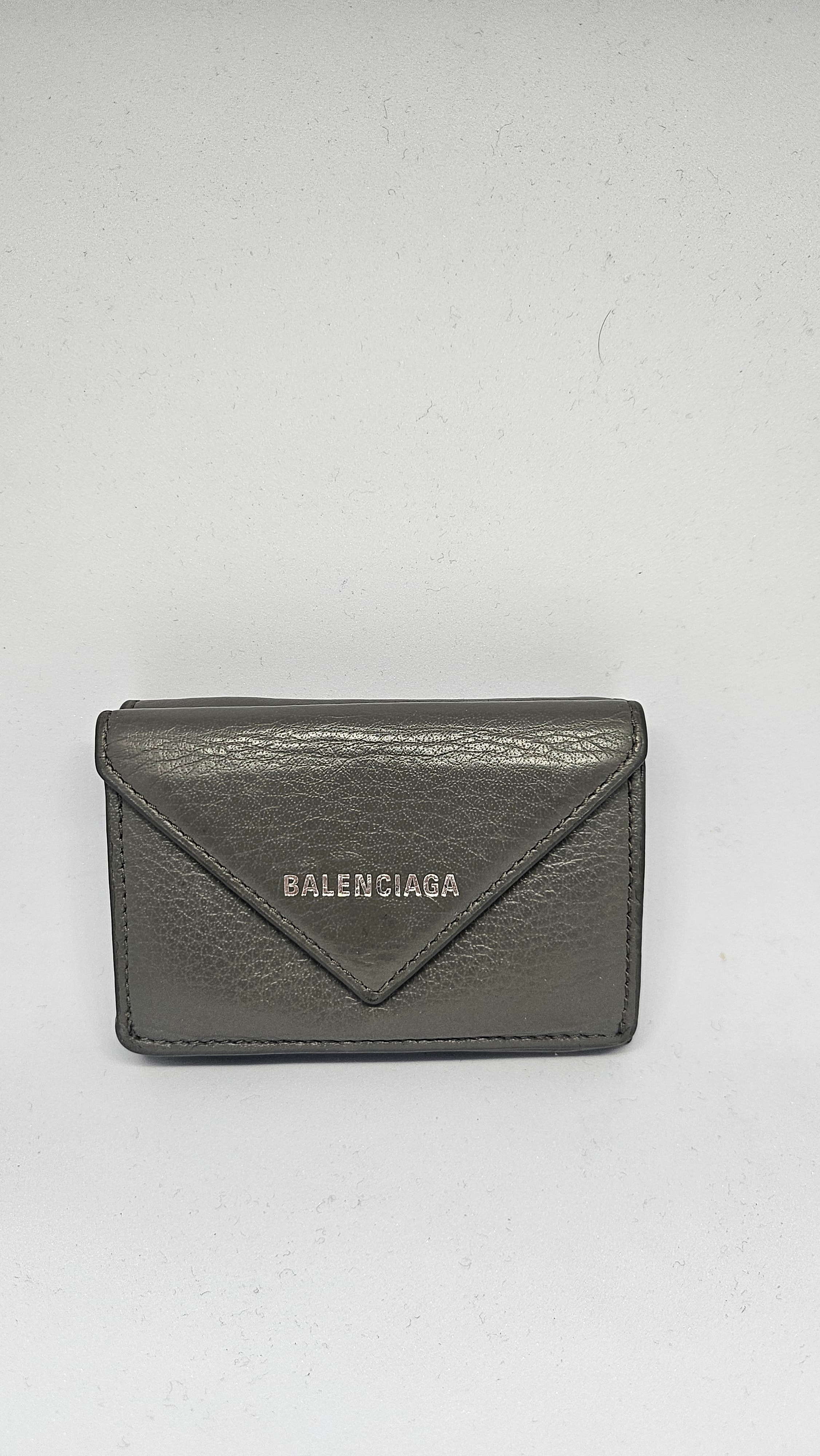 BALENCIAGA Papier Mini Wallet "Light Grey"