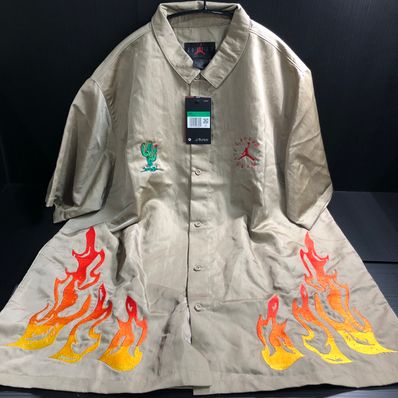Air Jordan x Travis Cactus Jack Button Down Shirt "Khaki Desert"