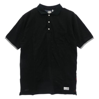 BEDWIN & THE HEARTBREAKERS ベドウィンアンドザハートブレイカーズ ポロシャツ 10SS2272 シルク混 ポケット 半袖 ポロシャツ ブラック系 3【中古】