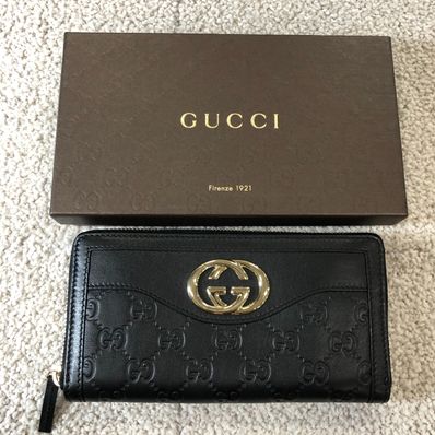 GUCCI Guccissima Sukey Round Zip Wallet