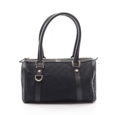 グッチ GUCCI アビー GGキャンバス ハンドバッグ バッグ キャンバス レザー レディース ブラック系 130942 【中古】
