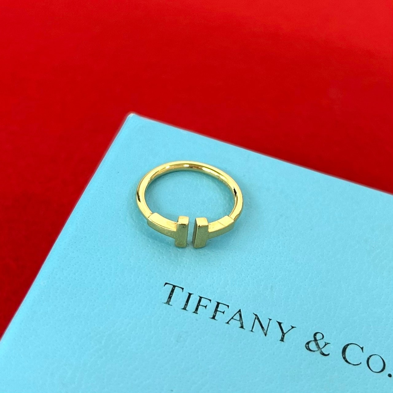 TIFFANY&Co. ティファニー Tワイヤー リング K18イエローゴールド リング・指輪 7号 ゴールド
 160-9