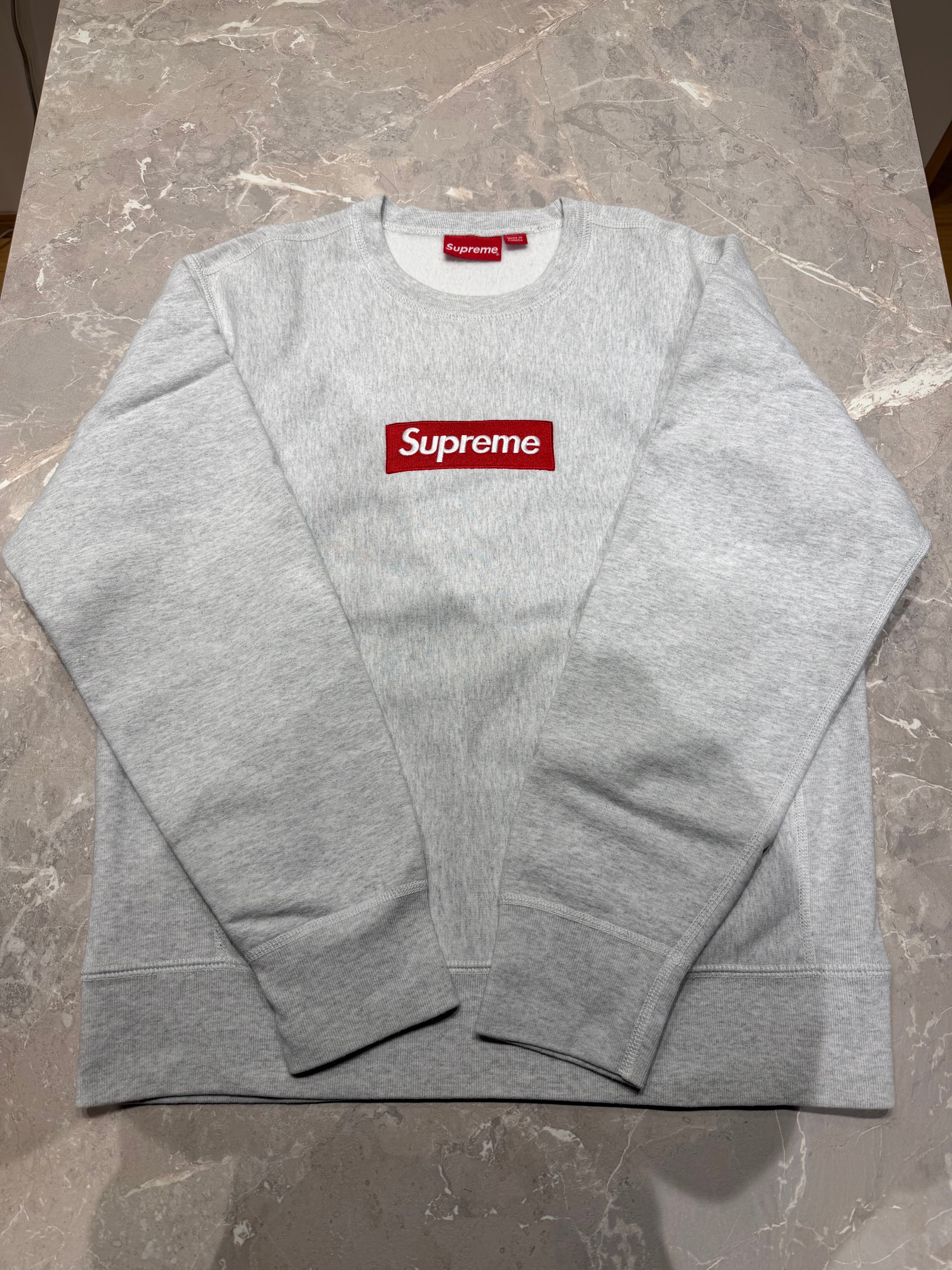 Supreme Box Logo Crewneck Sweatshirt "Ash Grey" (18FW)