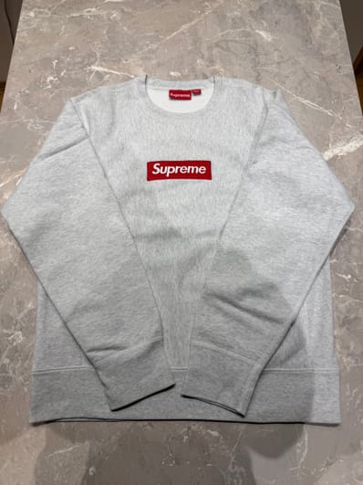 Supreme Box Logo Crewneck Sweatshirt "Ash Grey" (18FW)