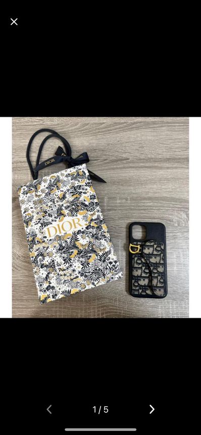 Dior Saddle Cover For Iphone 12 And 12 Pro "Blue"