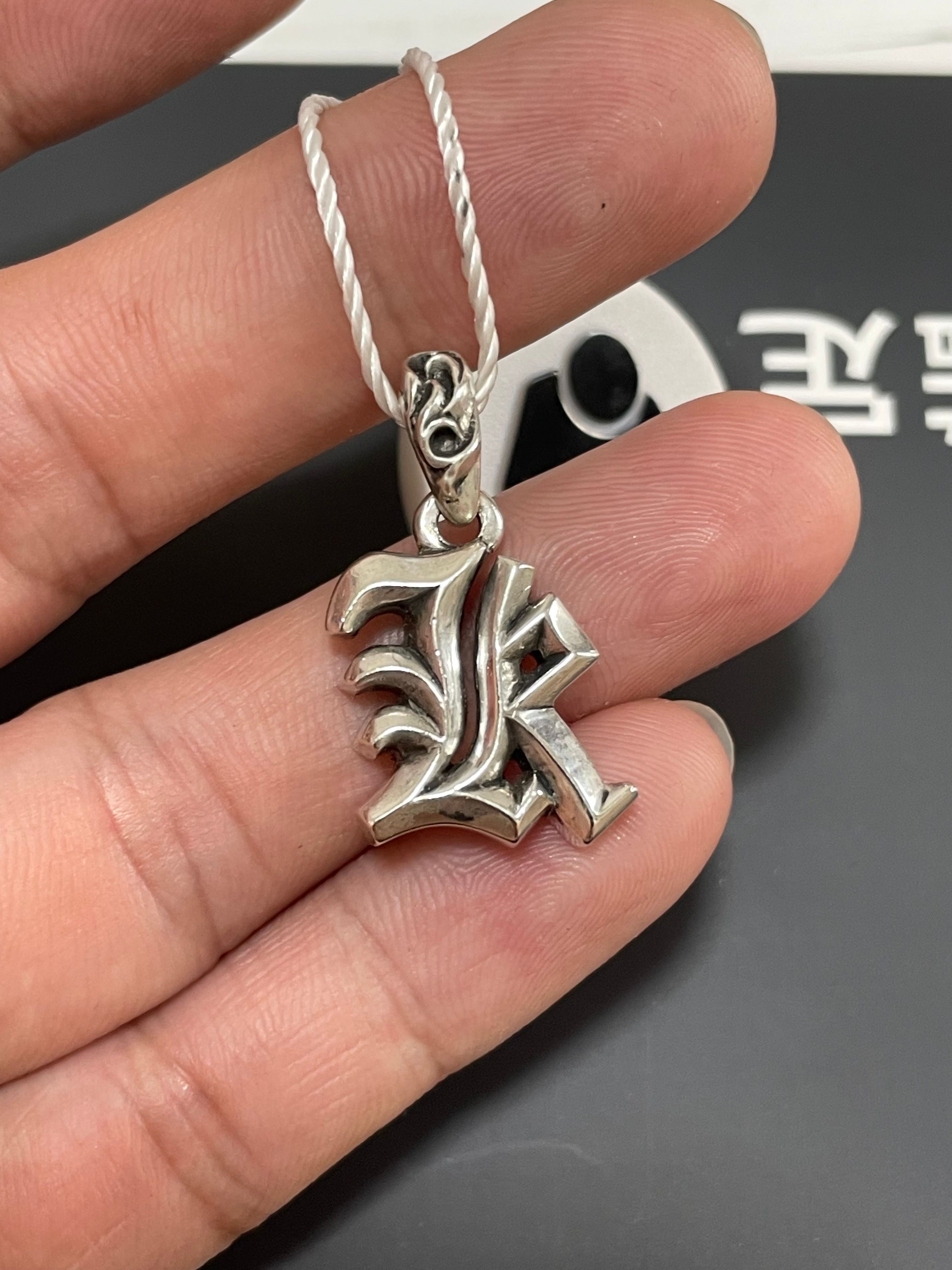 クロムハーツ アルファベットチャーム 『K』イニシャルチャームネックレス