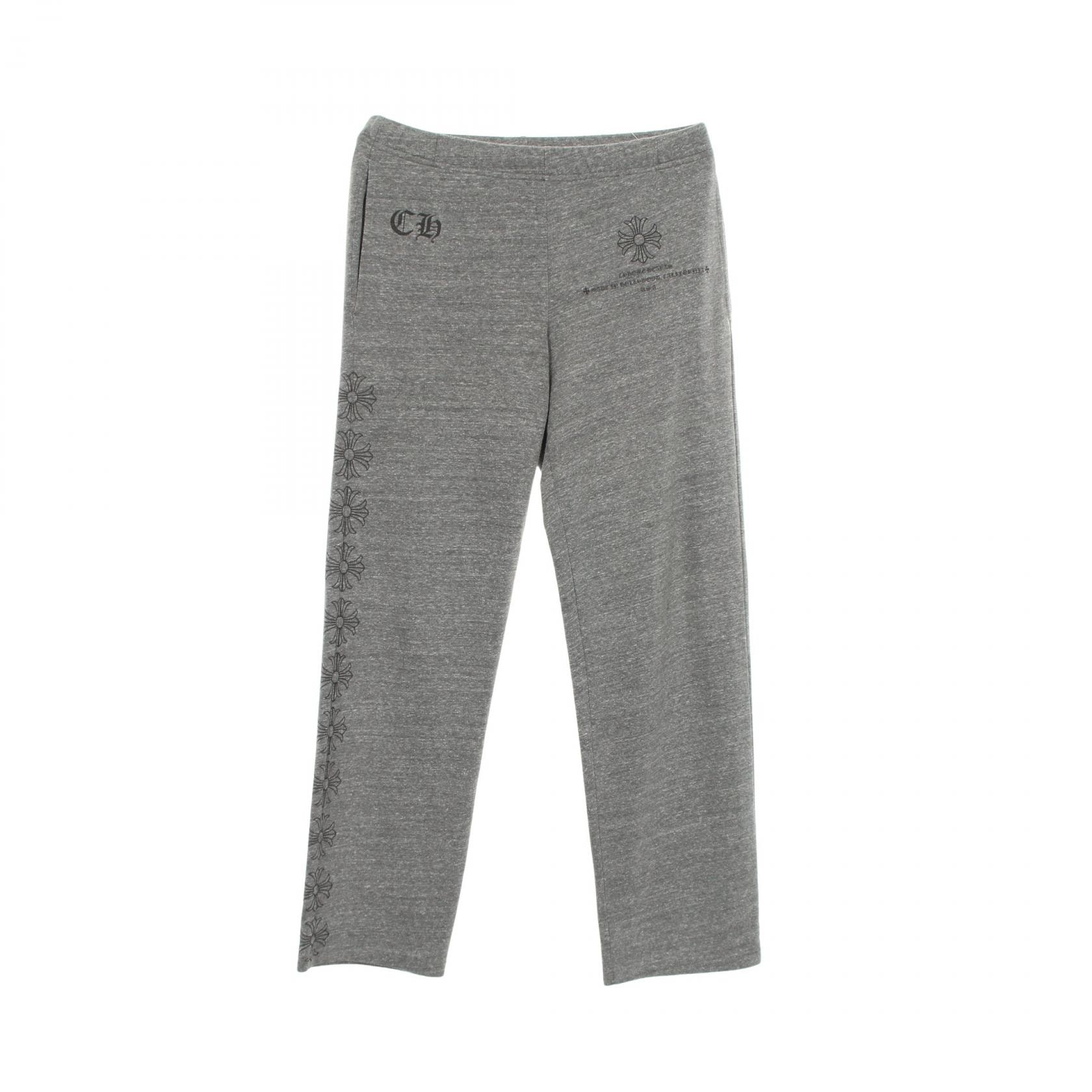 クロムハーツ CHROME HEARTS CHプラス パンツ 衣料品 ボトムス コットン レーヨン ポリエステル メンズ グレー系 【中古】