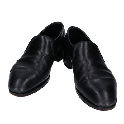 ジョンロブ ブラック カーフ EDWARD 1000ラスト プレーントゥ ローファー 6 1/2E