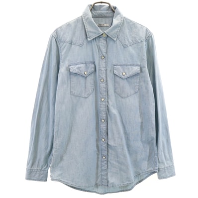 GAP ギャップ 長袖 シャンブレー ウエスタンシャツ S