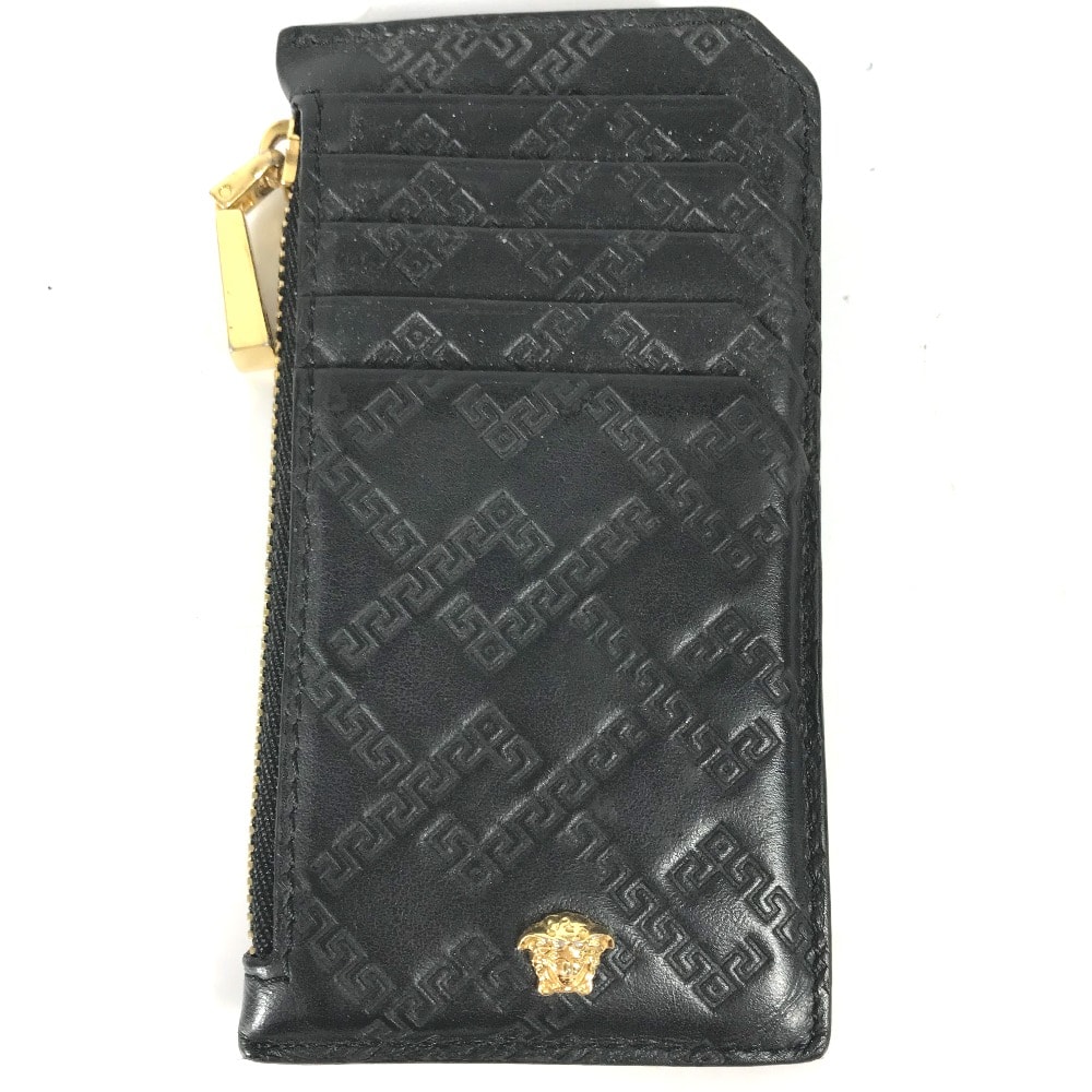ヴェルサーチ VERSACE メデューサ 財布 小銭入れ フラグメントケース コインケース レザー ブラック