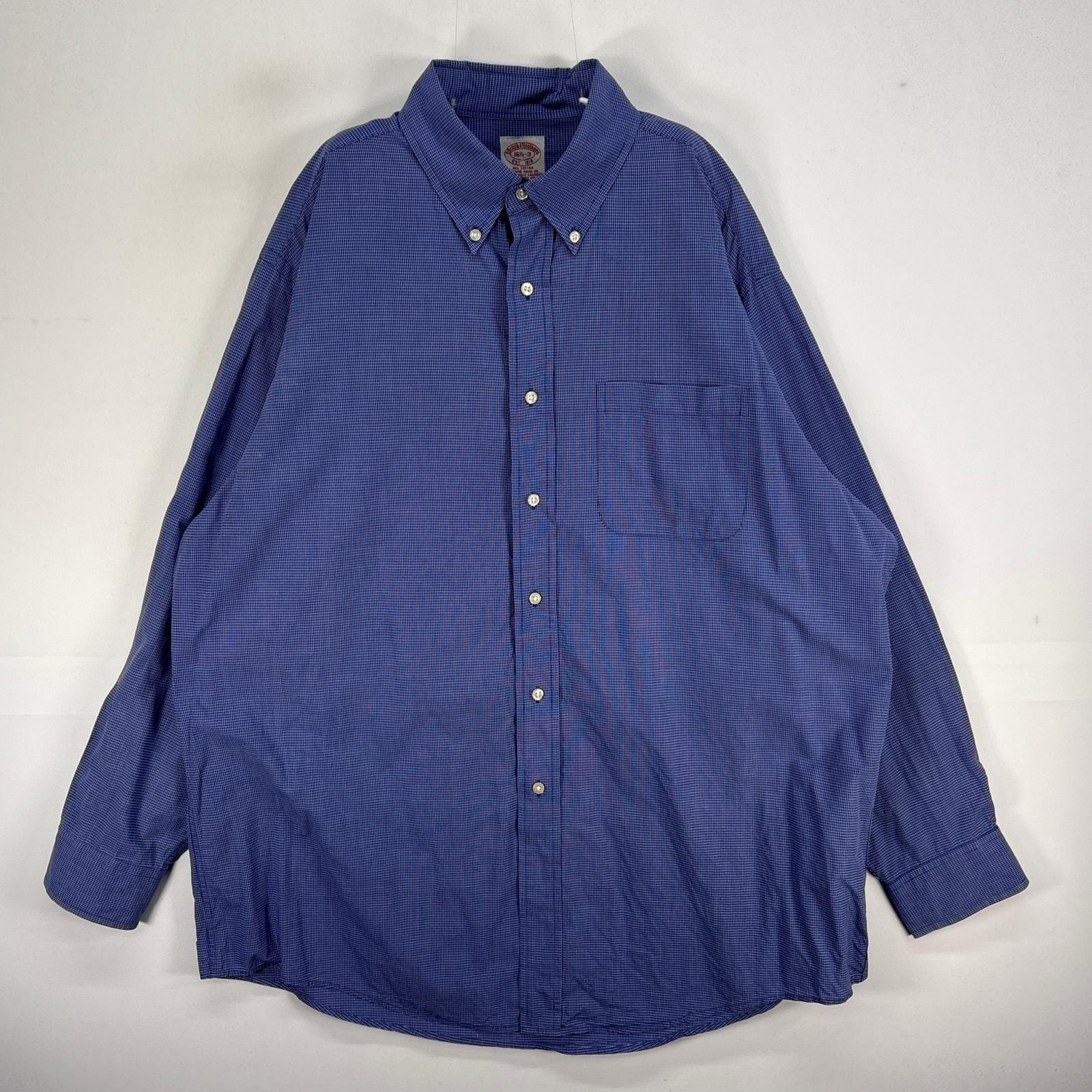 古着 ブルックスブラザーズ Brooks Brothers 長袖シャツ 胸ポケ ボタンダウン L ブルー系 チェック メンズ