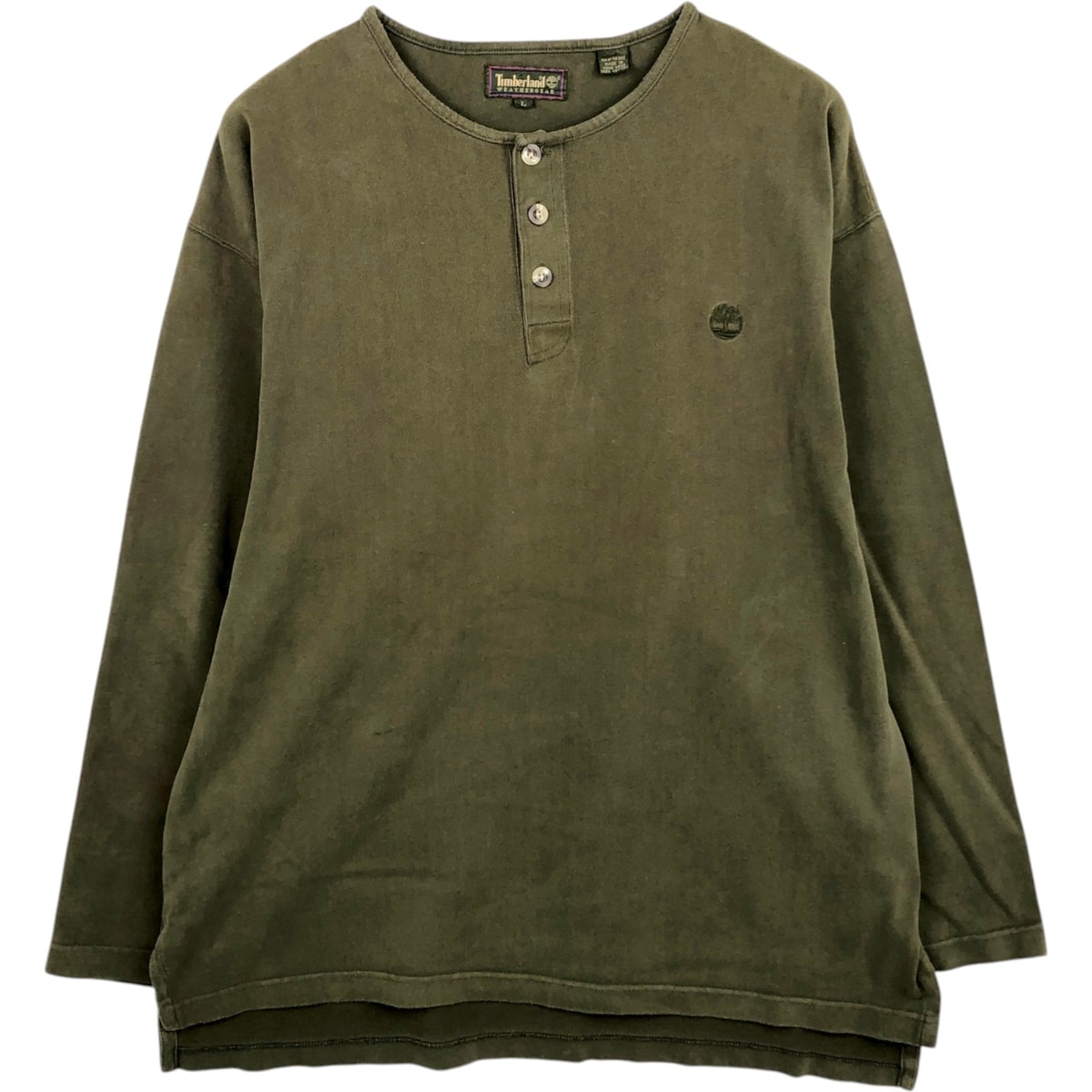古着 90年代 ティンバーランド Timberland ヘンリーネック ロングTシャツ ロンT メンズL相当 ヴィンテージ/eaa627152