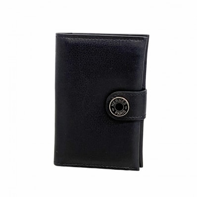【6fc4017-h】エルメス カードケース RMS エバーカラー ブラック シルバー金具 B刻印【中古】メンズ レディース ユニセックス