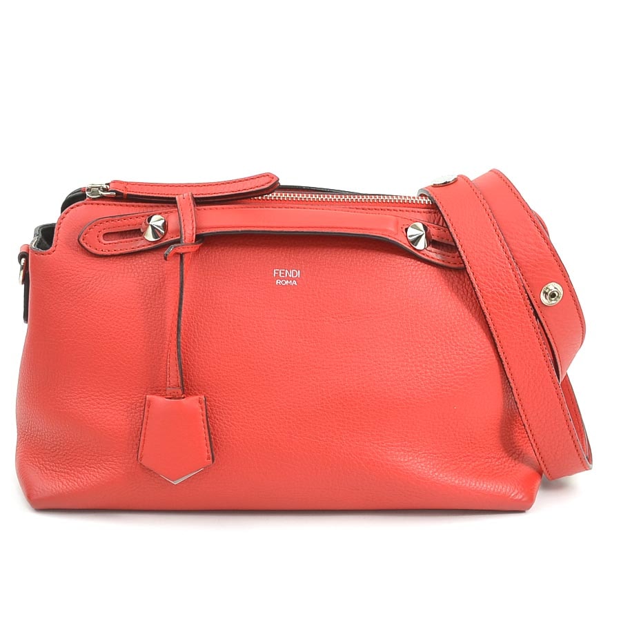 フェンディ FENDI ショルダーバッグ ハンドバッグ バイ ザ ウェイ ミディアム レザー レッド レディース 8BL124-1D5【中古】 h32657k
