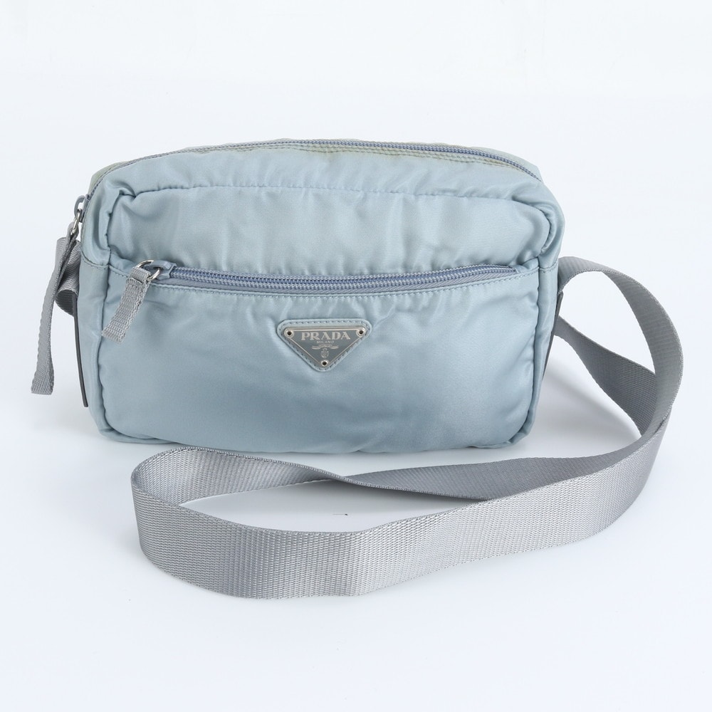 プラダ テスート ナイロントライアングルロゴショルダーバッグ