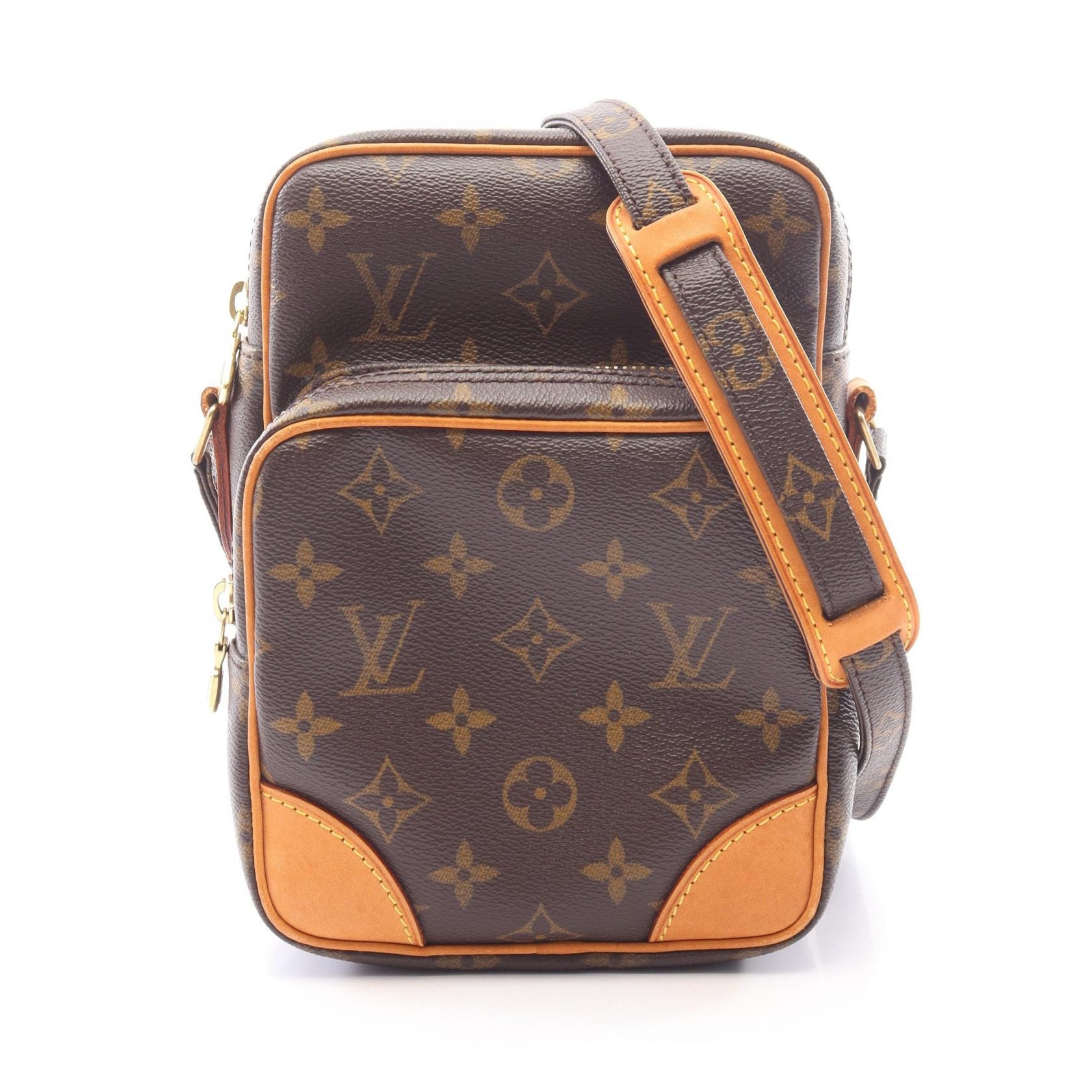 ルイ・ヴィトン LOUIS VUITTON アマゾン ショルダーバッグ バッグ PVCコーティングキャンバス レザー モノグラム レディース ブラウン系 M45236 【中古】
