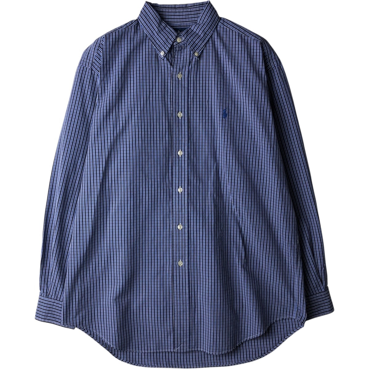 古着 ラルフローレン Ralph Lauren BLAKE 長袖 ボタンダウンチェックシャツ メンズM相当/eaa618539