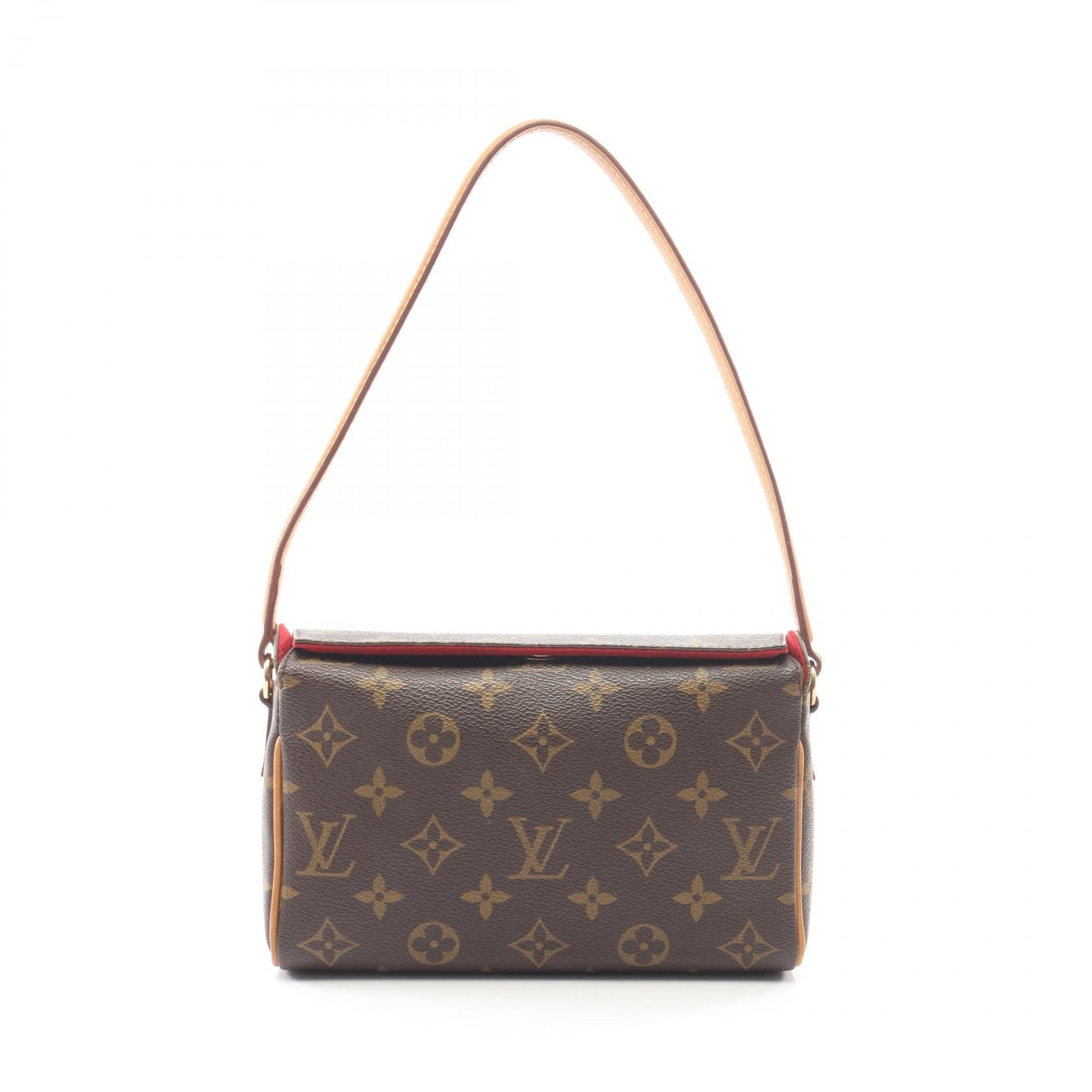 ルイ・ヴィトン LOUIS VUITTON レシタル ハンドバッグ バッグ PVCコーティングキャンバス レザー モノグラム レディース ブラウン系 M51900 【中古】