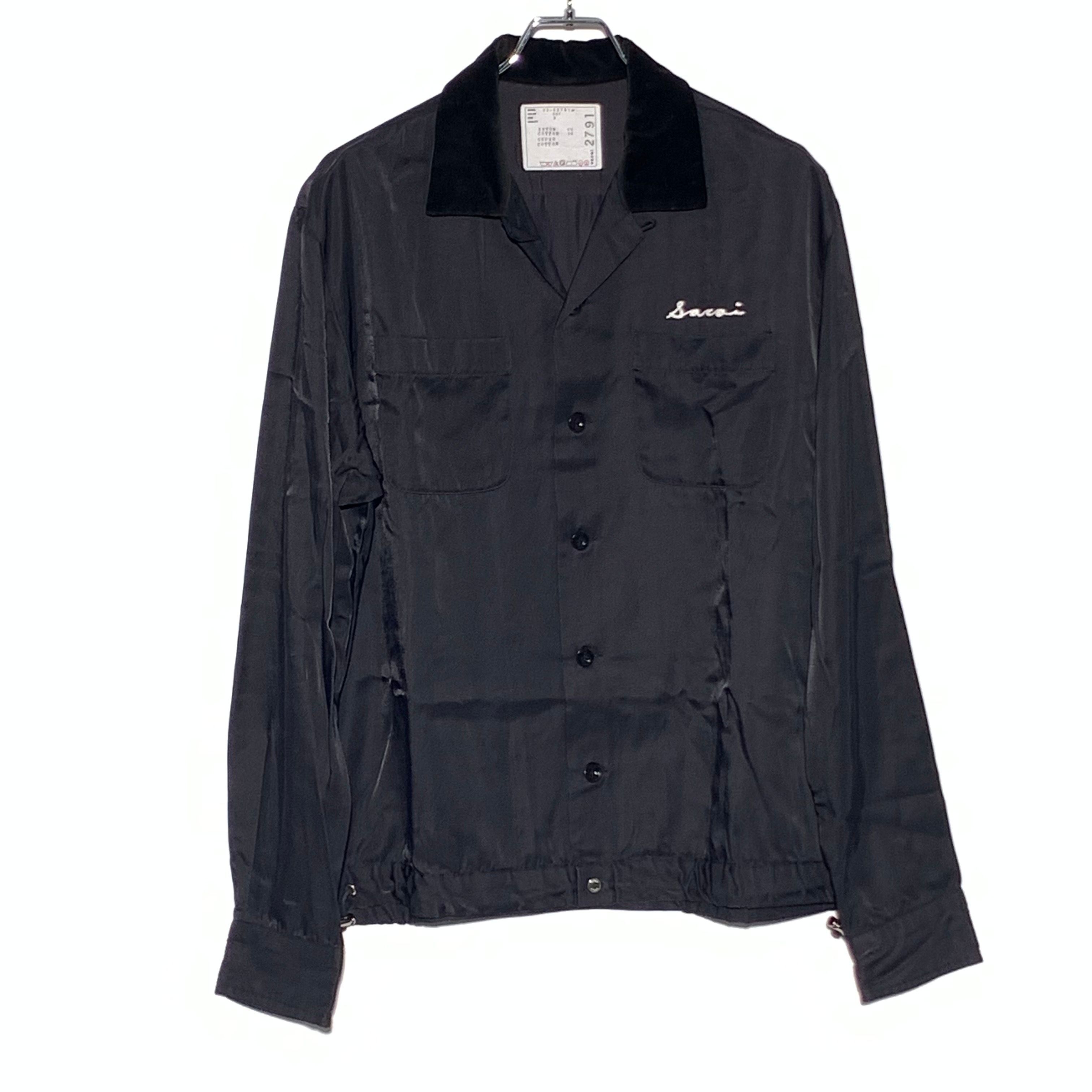 sacai bowling shirt Black 22-02791M