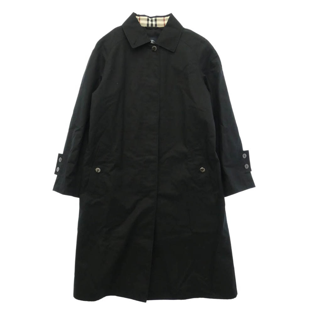 BURBERRY バーバリー FDC60-403-32 ノバチェック コットン ステンカラー コート ブラック系【中古】