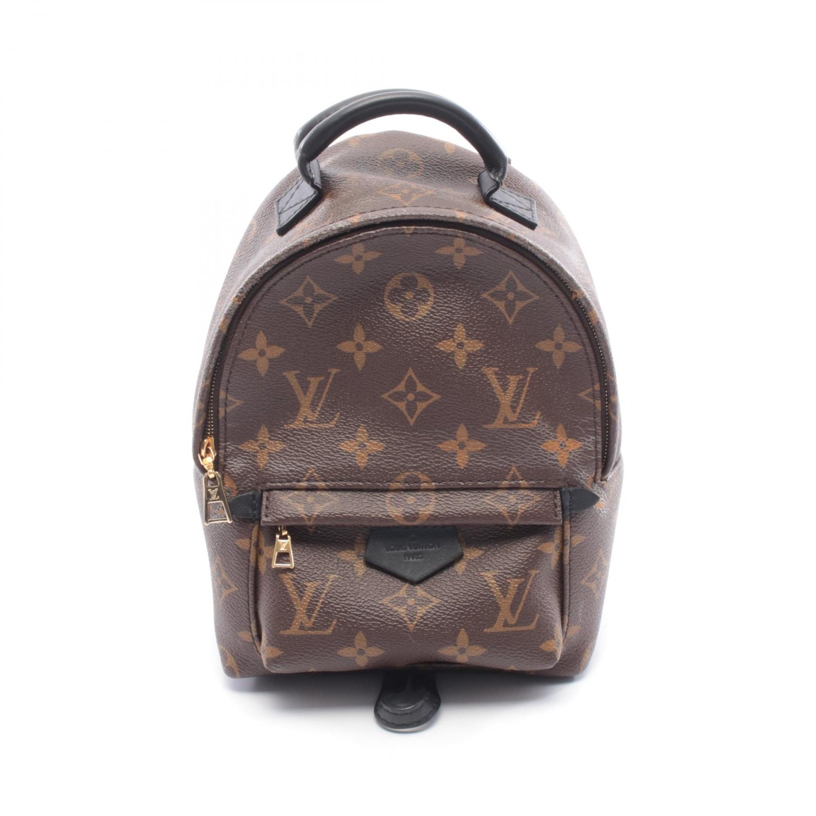 ルイ・ヴィトン LOUIS VUITTON パームスプリングス ミニ リュックサック バックパック バッグ PVCコーティングキャンバス レザー モノグラム レディース ブラウン系 / ブラック系 M41562 【中古】