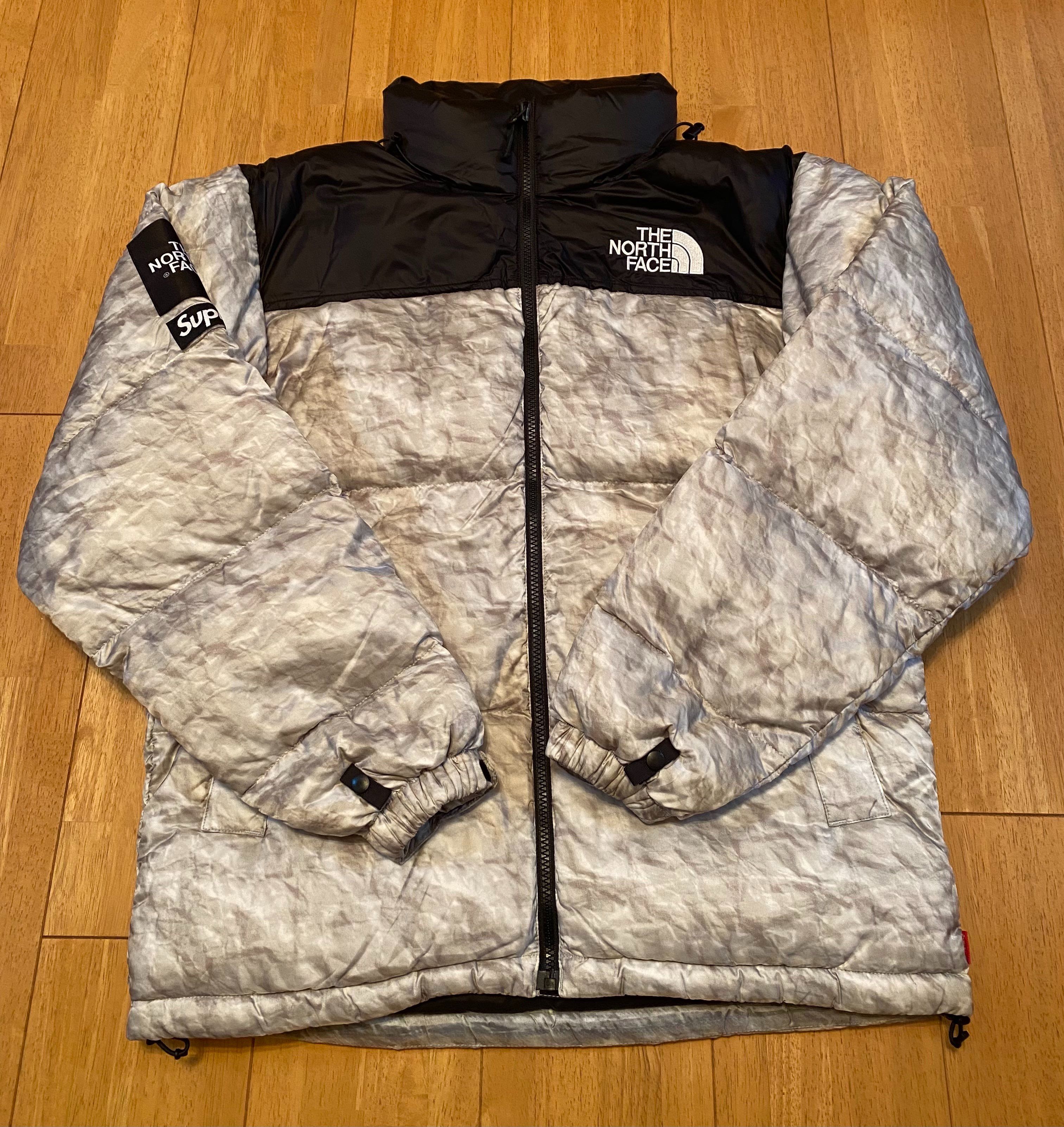 Supreme x The North Face Nuptse Jacket "White Paper Print"