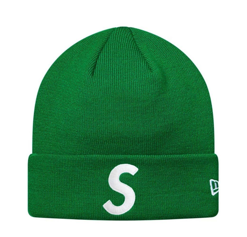 2017 シュプリーム ニューエラ エス ロゴ ビーニー グリーン
