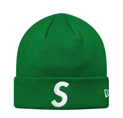 2017 シュプリーム ニューエラ エス ロゴ ビーニー グリーン