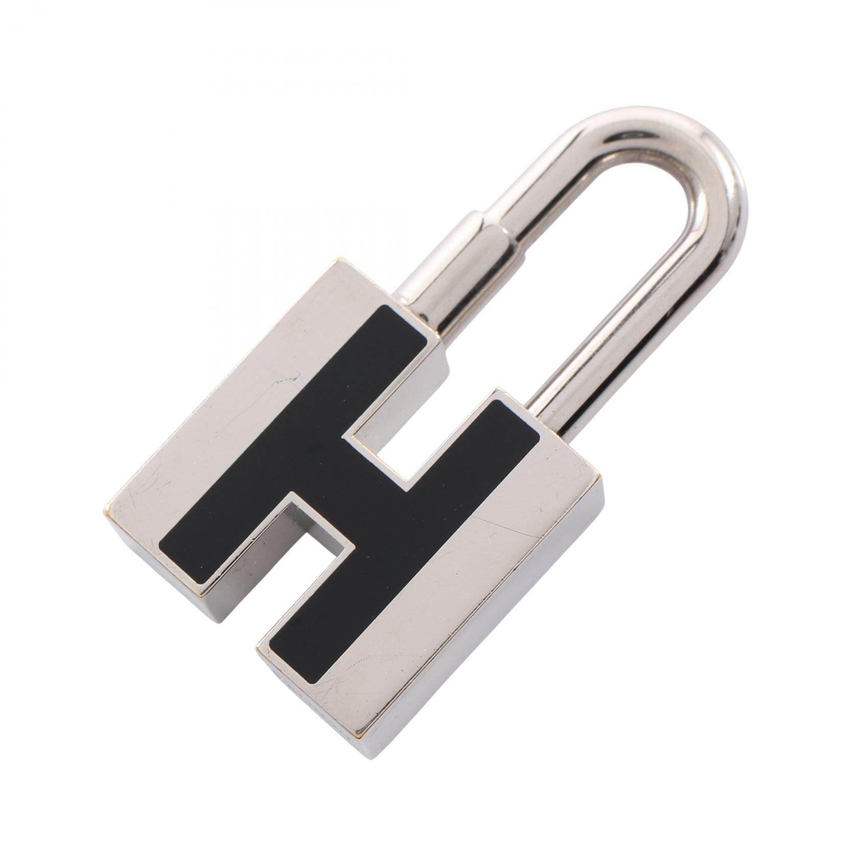 エルメス HERMES カデナチャーム Hモチーフ チャーム アクセサリー メタル レディース シルバー系 / ブラック系 【中古】