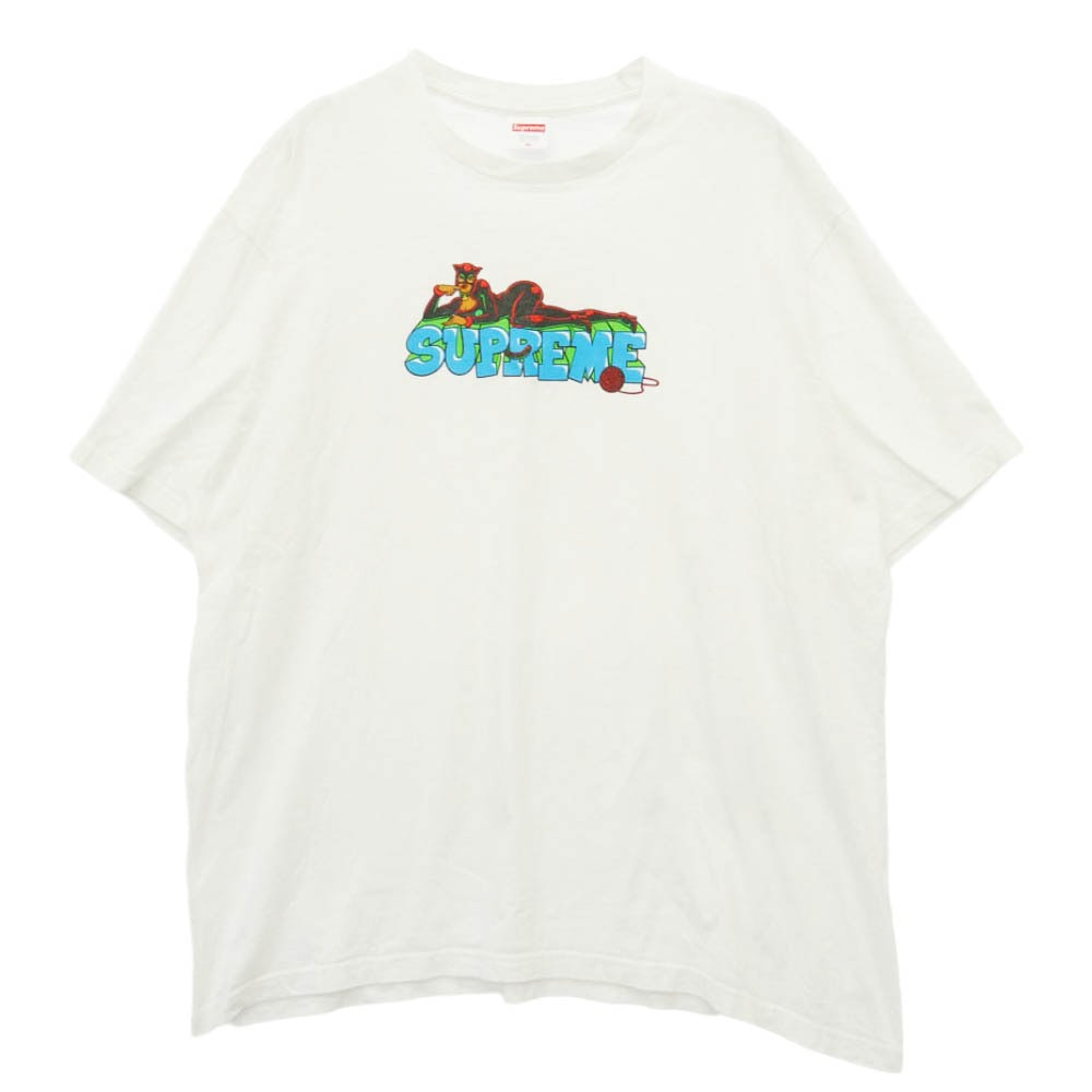 Supreme シュプリーム 22AW Catwoman Tee キャットウーマン プリント 半袖 Tシャツ ホワイト系 XL【中古】