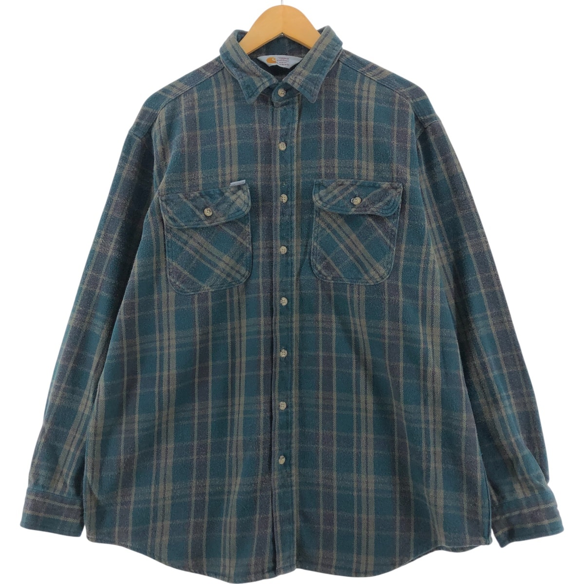 古着 カーハート Carhartt RUGGED OUTDOOR WEAR 長袖 フランネルチェックシャツ メンズXL相当/eaa534428