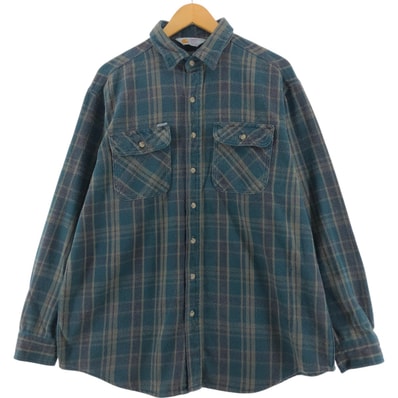 古着 カーハート Carhartt RUGGED OUTDOOR WEAR 長袖 フランネルチェックシャツ メンズXL相当/eaa534428