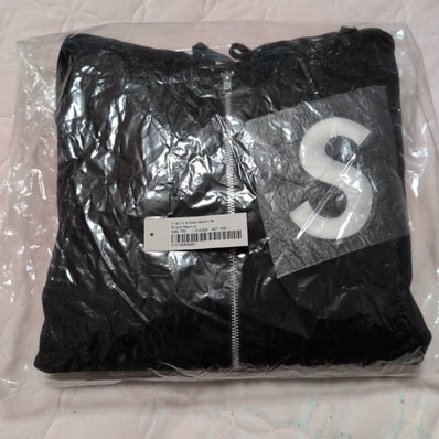 Supreme S Logo Zip Up Hooded Sweatshirt "Black" (23FW)