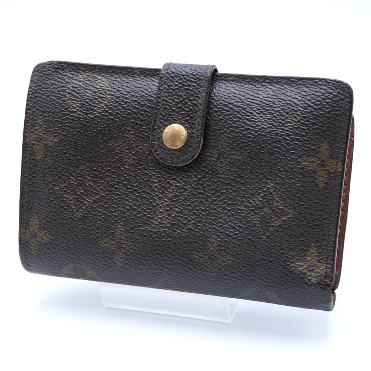LOUIS VUITTON(ルイ・ヴィトン)ポルト モネ・ビエ ヴィエノワ ヴィンテージ 二つ折り財布 がま口 モノグラム キャンバス ブラウン ゴールド金具 レディース【中古】