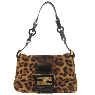 フェンディ ミニマンマバゲット レオパード柄 8BR180 ハ