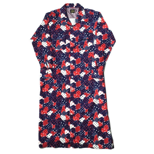 Needles ニードルス 22AW 日本製 Classic Shirt Dress クラシックシャツドレス LQ157 2 NAVY/RED ワンピース ワンナップカラー トップス g10386