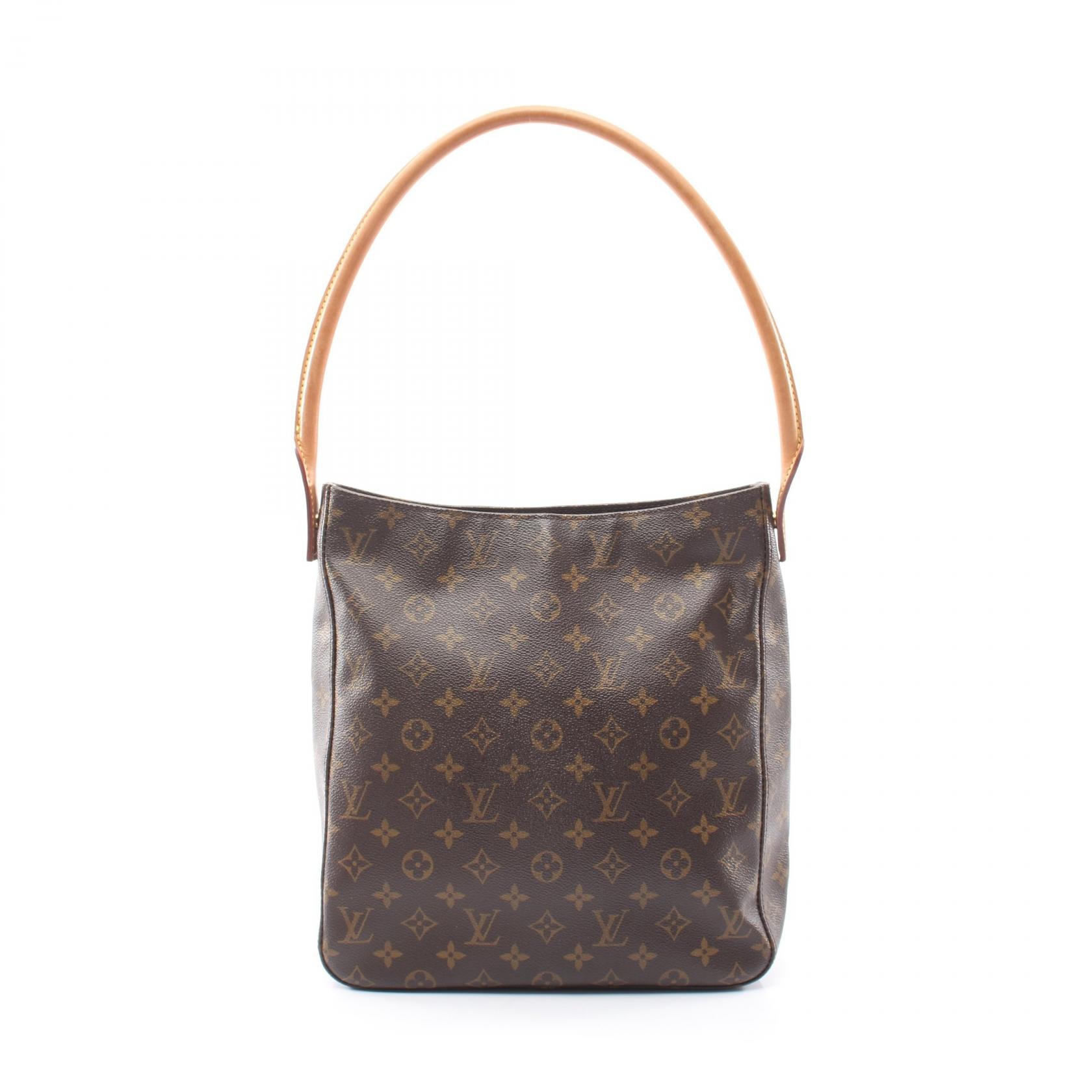 ルイ・ヴィトン LOUIS VUITTON ルーピングGM モノグラム ショルダーバッグ バッグ PVCコーティングキャンバス レザー レディース ブラウン系 M51145 【中古】