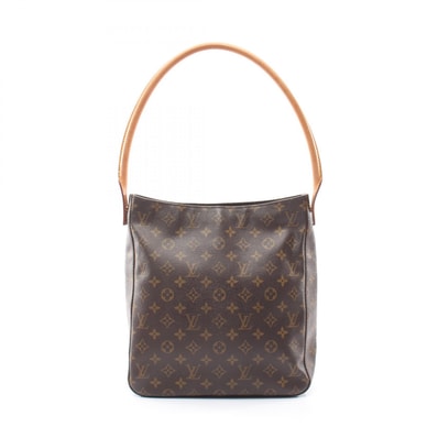 ルイ・ヴィトン LOUIS VUITTON ルーピングGM モノグラム ショルダーバッグ バッグ PVCコーティングキャンバス レザー レディース ブラウン系 M51145 【中古】