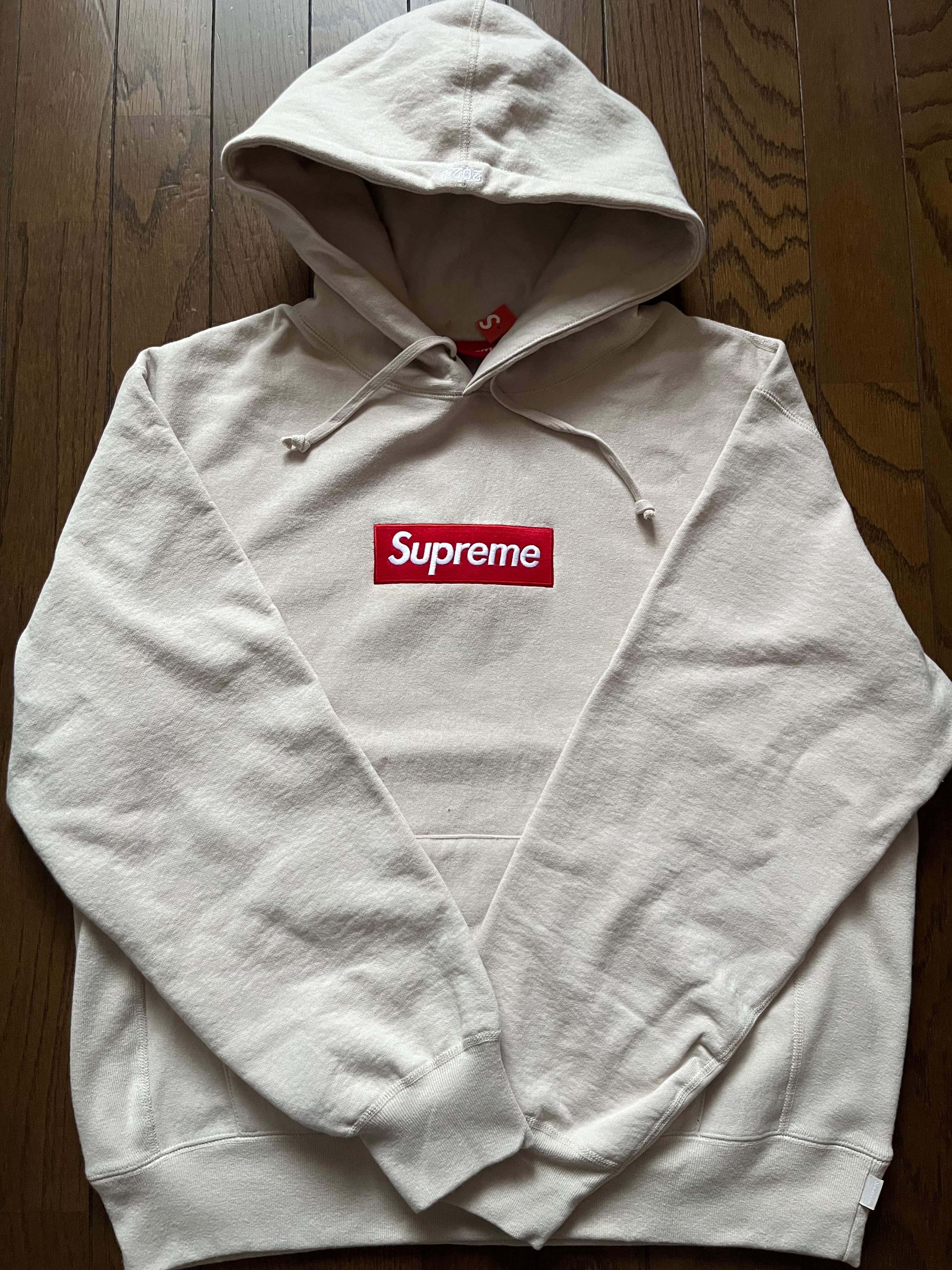 Supreme Box Logo Hooded Sweatshirt "Stone" (24FW)