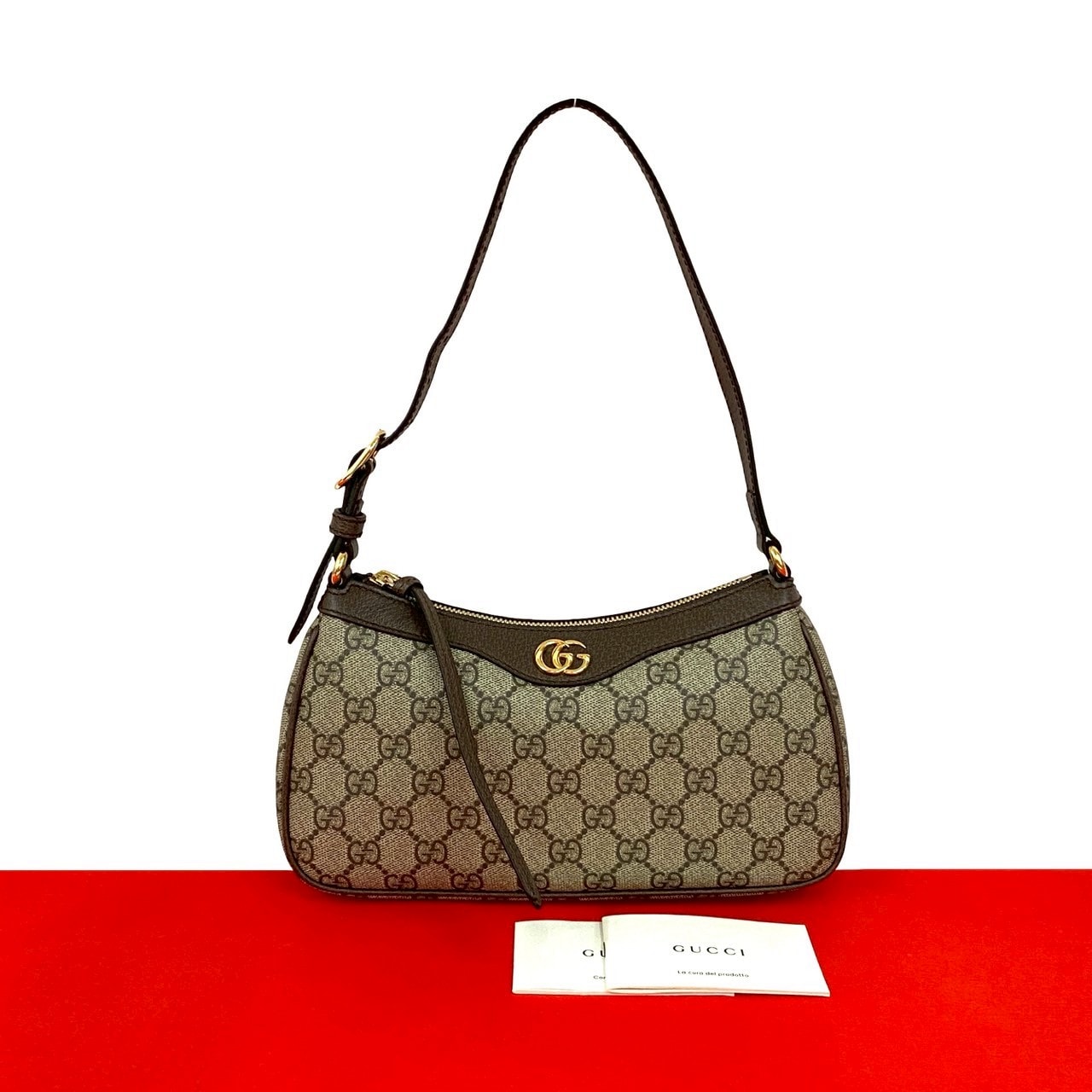 GUCCI グッチ オフィディア GGスプリーム ロゴ 金具 PVC レザー ショルダーバッグ ブラウン
26250