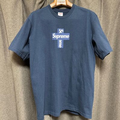 Supreme Cross Box Logo Tee "Navy"
