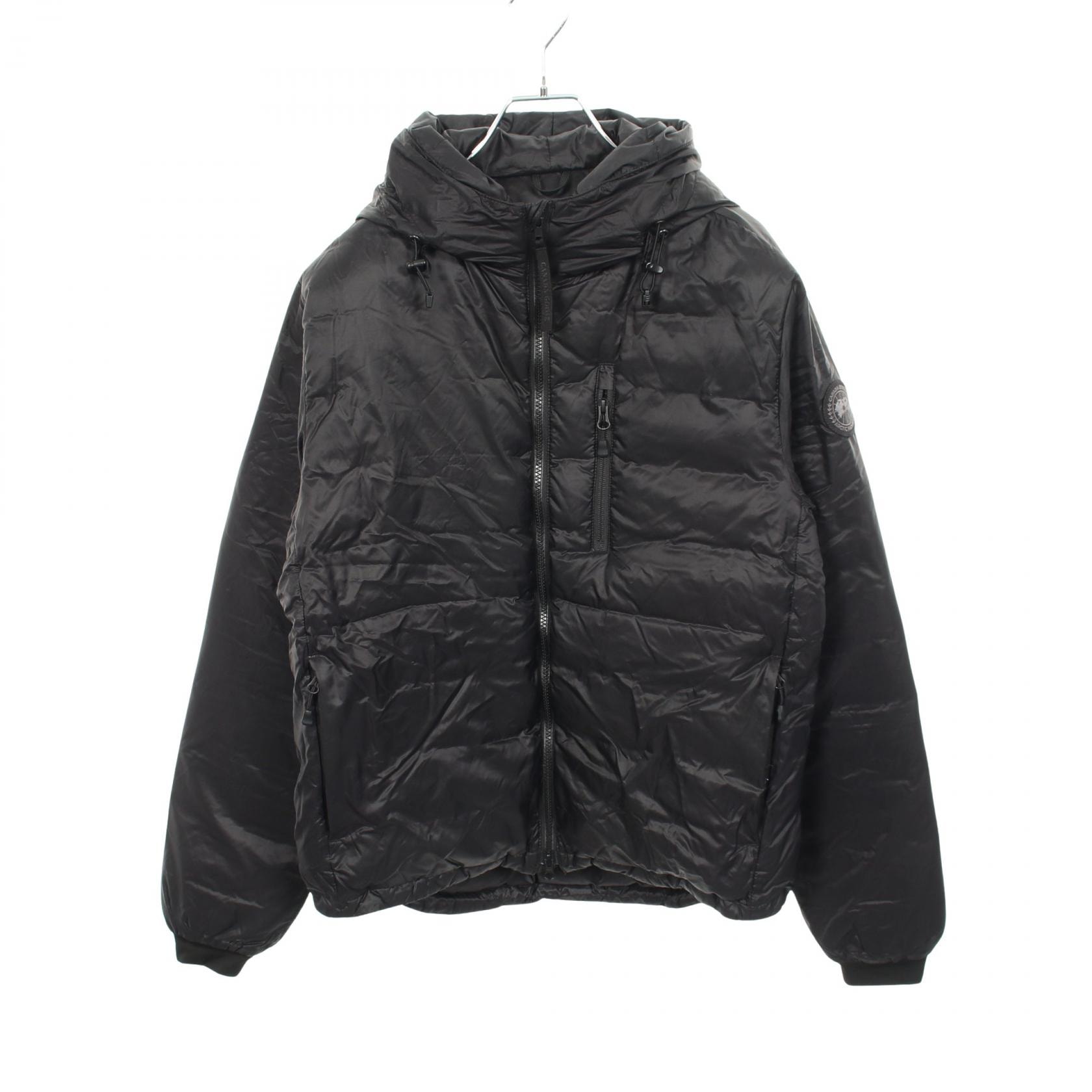 カナダグース CANADA GOOSE LODGE HOODY BLACK LABEL ロッジ フーディ フード付き ダウンジャケット 衣料品 アウター ナイロン メンズ ブラック系 5078MB 【中古】