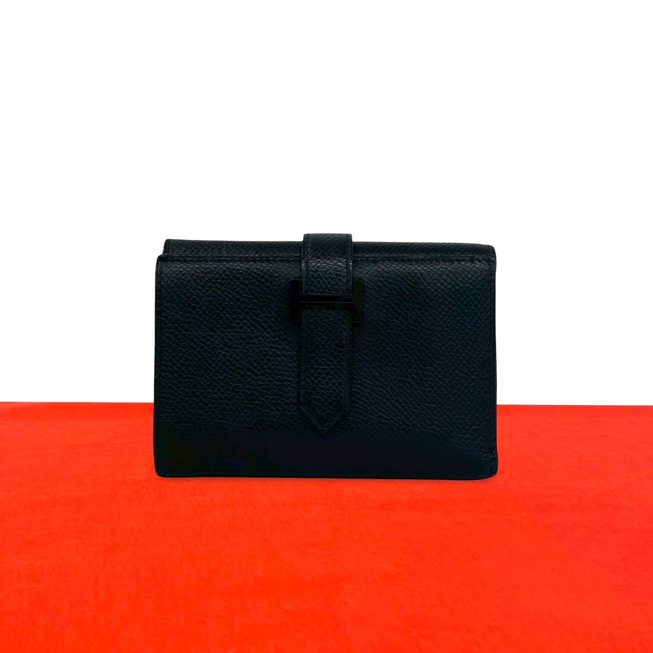 HERMES エルメス ベアン コンビネ ヴォーエプソン 三つ折り財布 ブラック
 01387