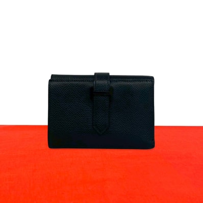 HERMES エルメス ベアン コンビネ ヴォーエプソン 三つ折り財布 ブラック
01387