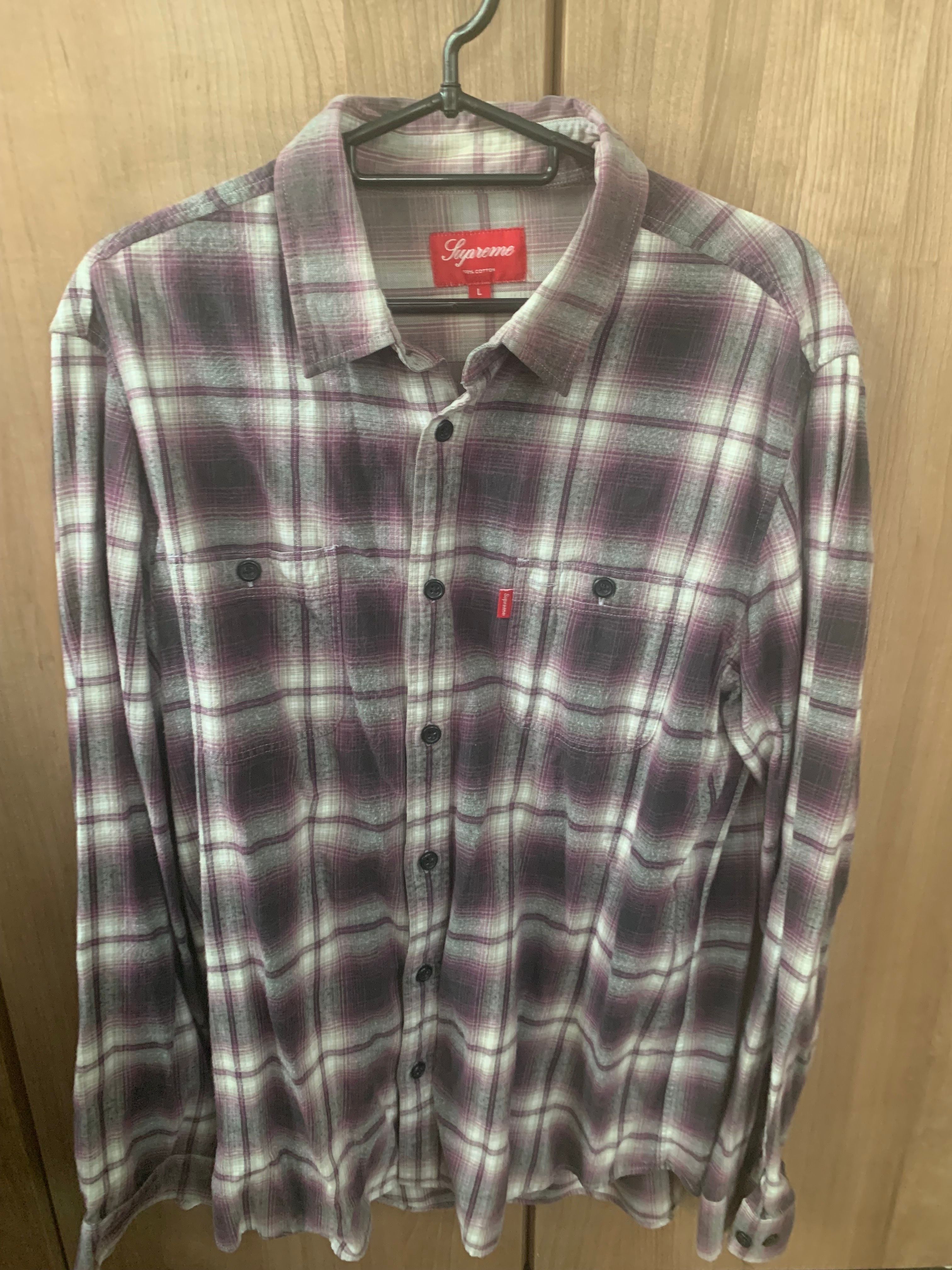 supreme チェックシャツLサイズ