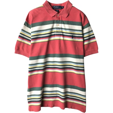 古着 ラルフローレン Ralph Lauren POLO by Ralph Lauren 半袖 ボーダー ポロシャツ メンズM相当/eaa637340